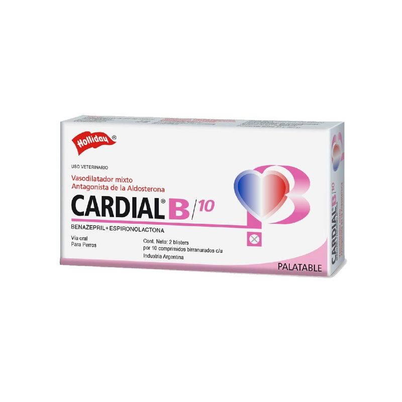 Cardial B 10 Mg. X 20 Comp. - Veterinaria Sebastian - Veterinaria Sebastián