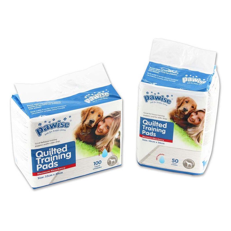 PAWISE Pee Pads – 50 Stück Saugstarke Unterlagen Für Hunde, 56 X 56 Cm, Ideal Für Welpen, Training Oder Indoor-Toilette