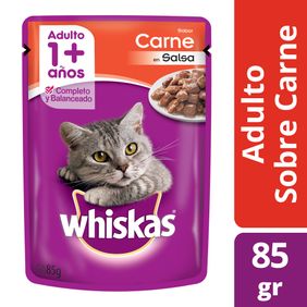 Whiskas Pouch Adulto Carne Salsa X85G