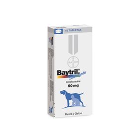 Baytril Saborizado 50 Mg X 10 Comp.