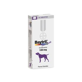 Baytril Saborizado 150 Mg X 10 Comp.