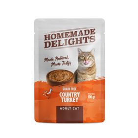 Homemade Delights Pouch Cat Ad Country Turkey