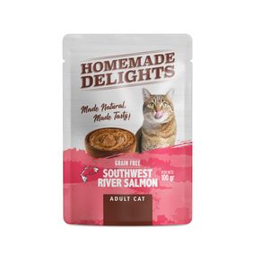 Homemade Delights  Pouch Cat Ad Southwest River Salmon